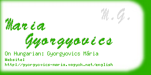 maria gyorgyovics business card